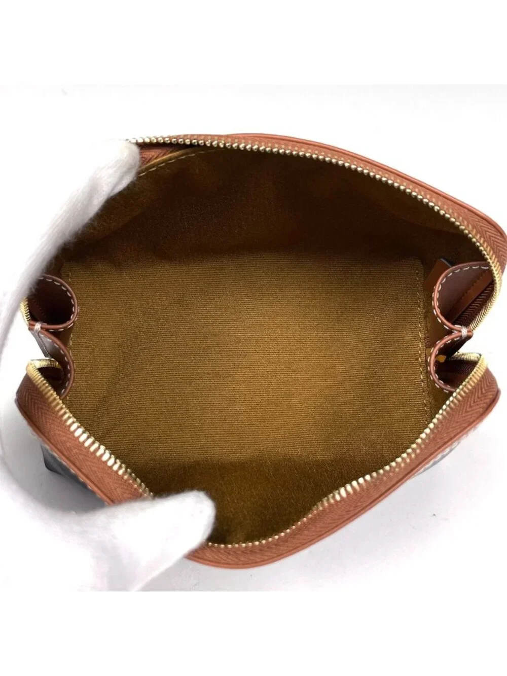 Celine Makeup Pouch Triomphe Brown